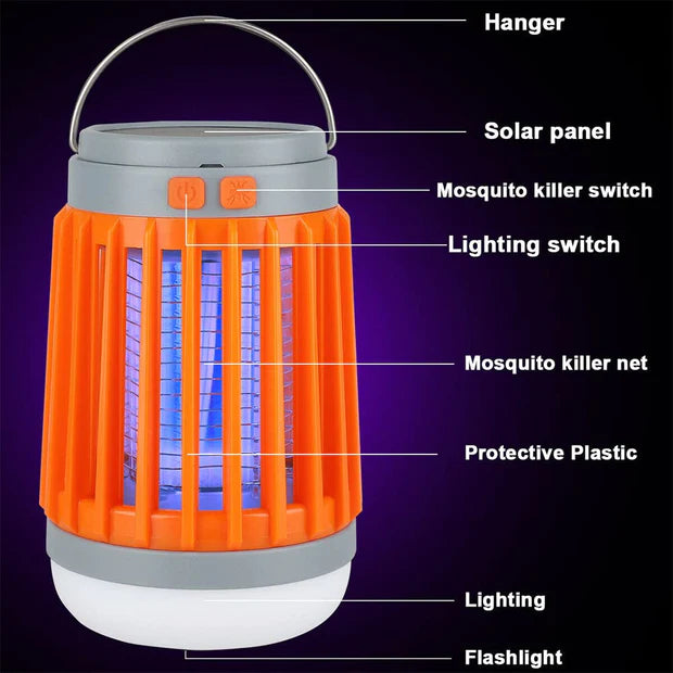 ZapTek Solar Outdoor LED Light and Mosquito Killer